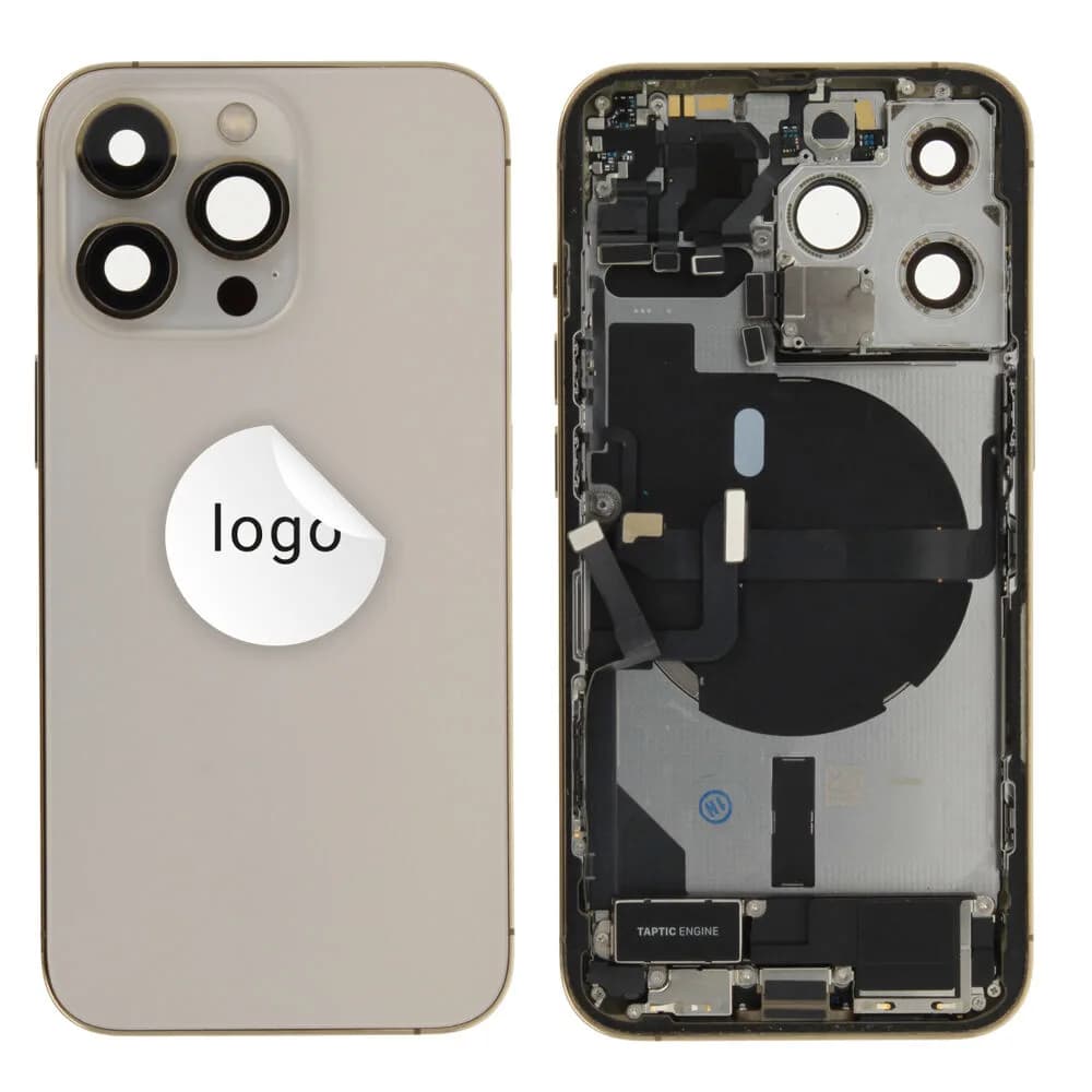 Rear cover incl. small parts iPhone 13 Pro - Pulled C - Gold