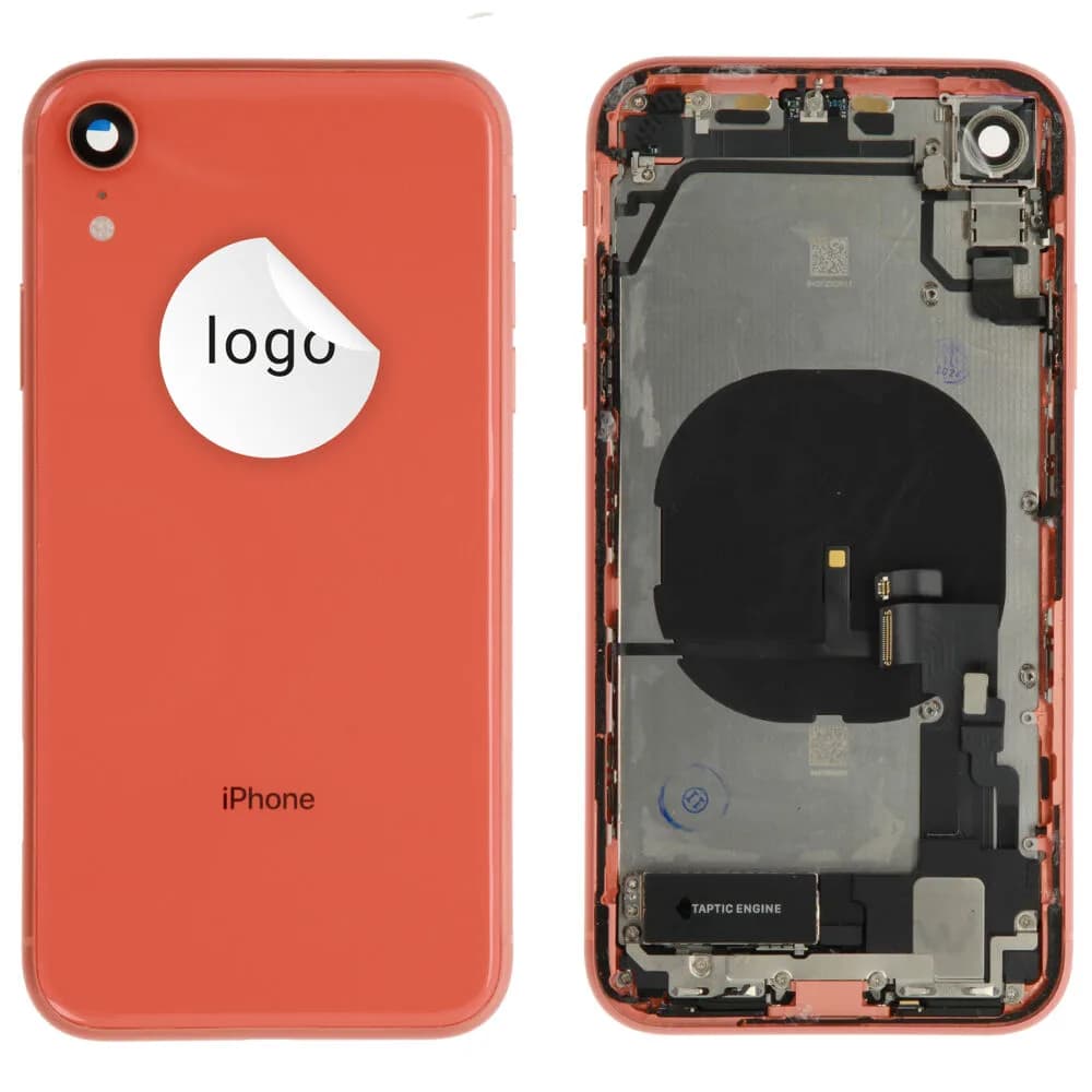 Rear cover incl. small parts iPhone XR - Pulled C - Coral