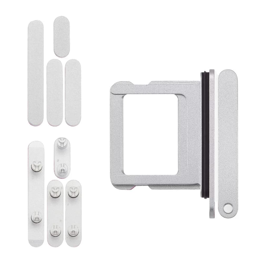 Keyset incl. SIM card tray iPhone 16 - Pulled - White