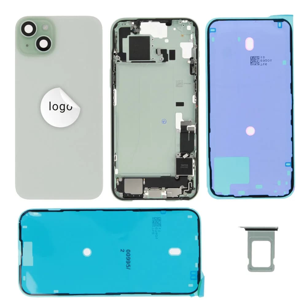Rear cover incl. small parts iPhone 15 Plus - Pulled (grade A) - Green