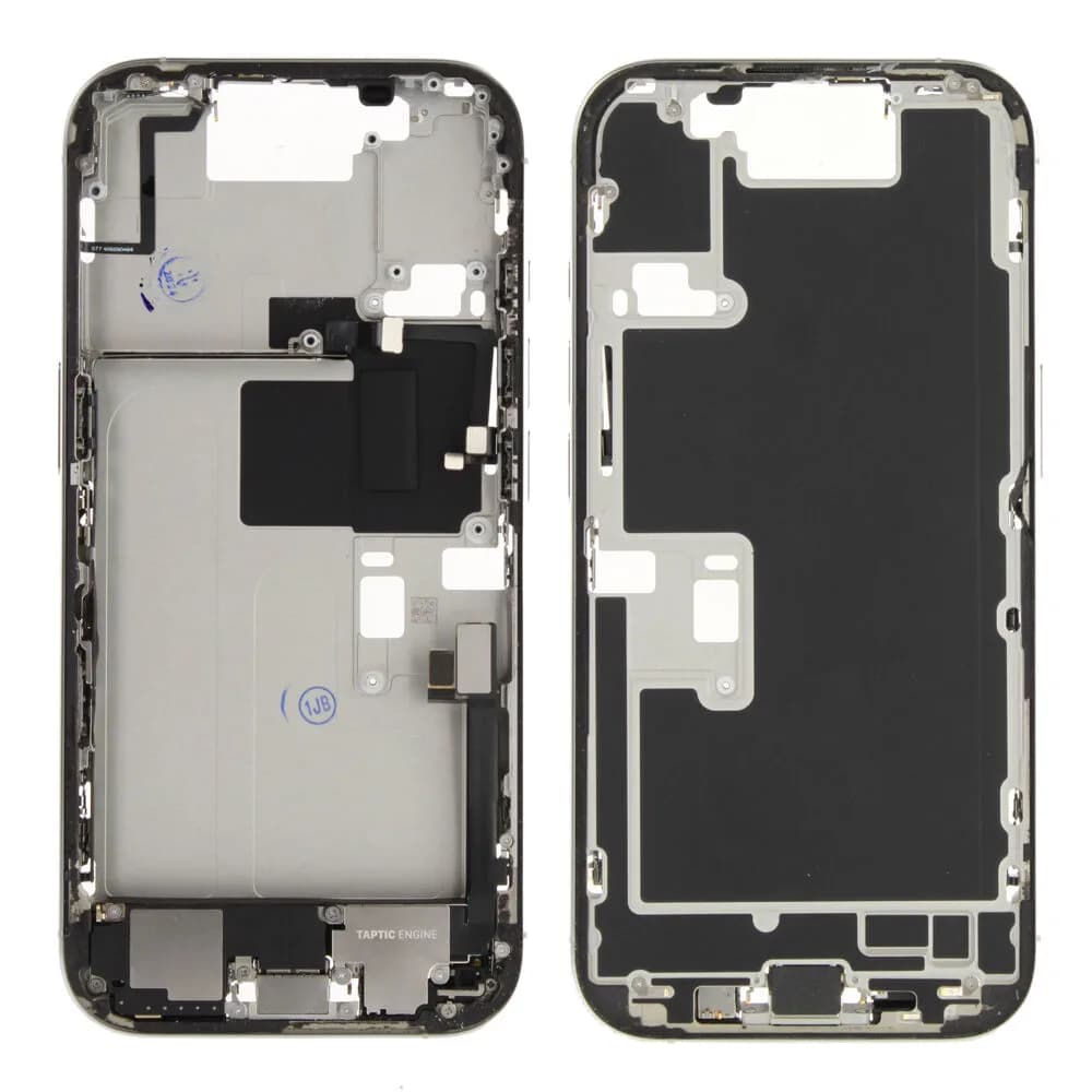 Middle frame incl. small parts iPhone 16 Pro - Pulled A - White