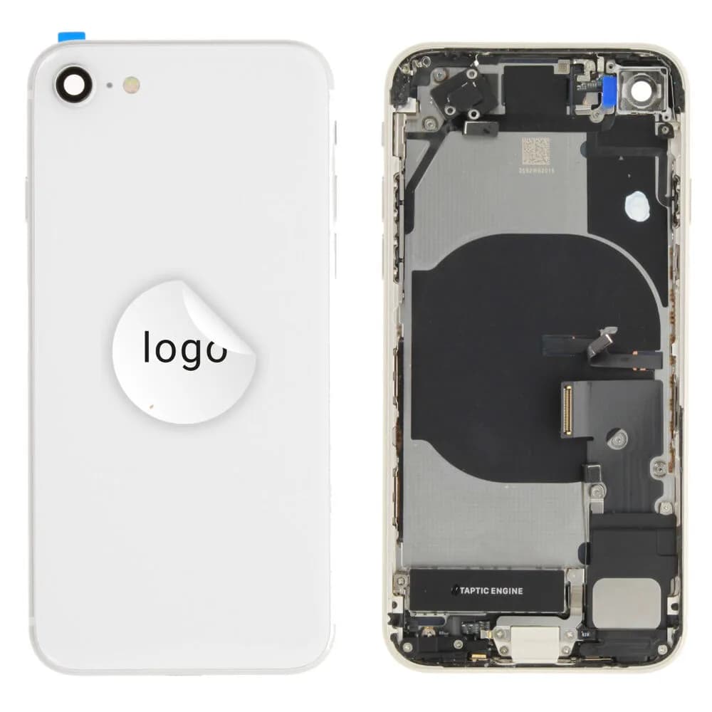 Rear cover incl. small parts iPhone SE (2020) - Pulled C - White