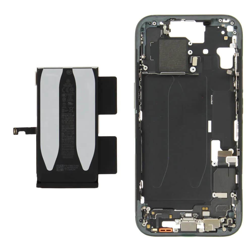Middle frame incl. battery iPhone 15 - Original - Black