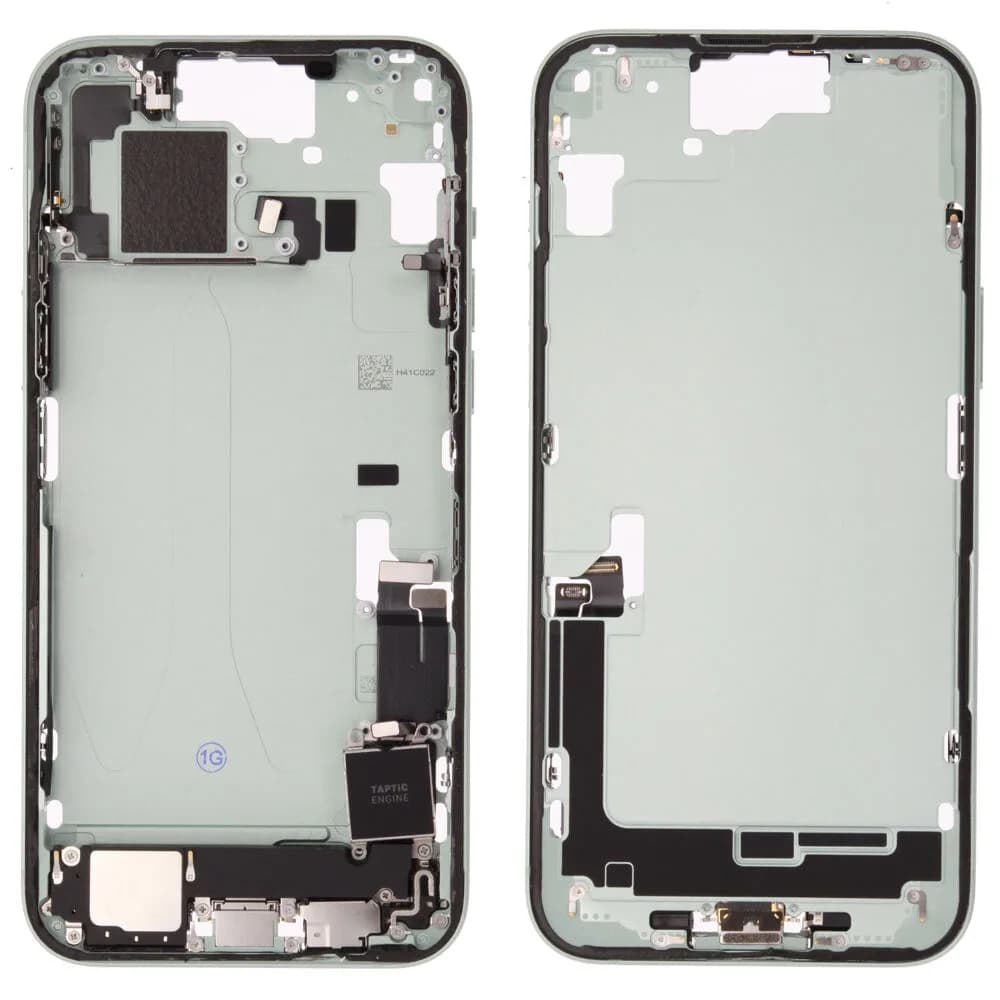 Middle frame incl. small parts iPhone 15 Plus - Pulled B - Green