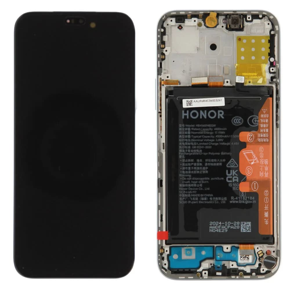 Display incl. frame Honor 200 Lite - Original - Blue