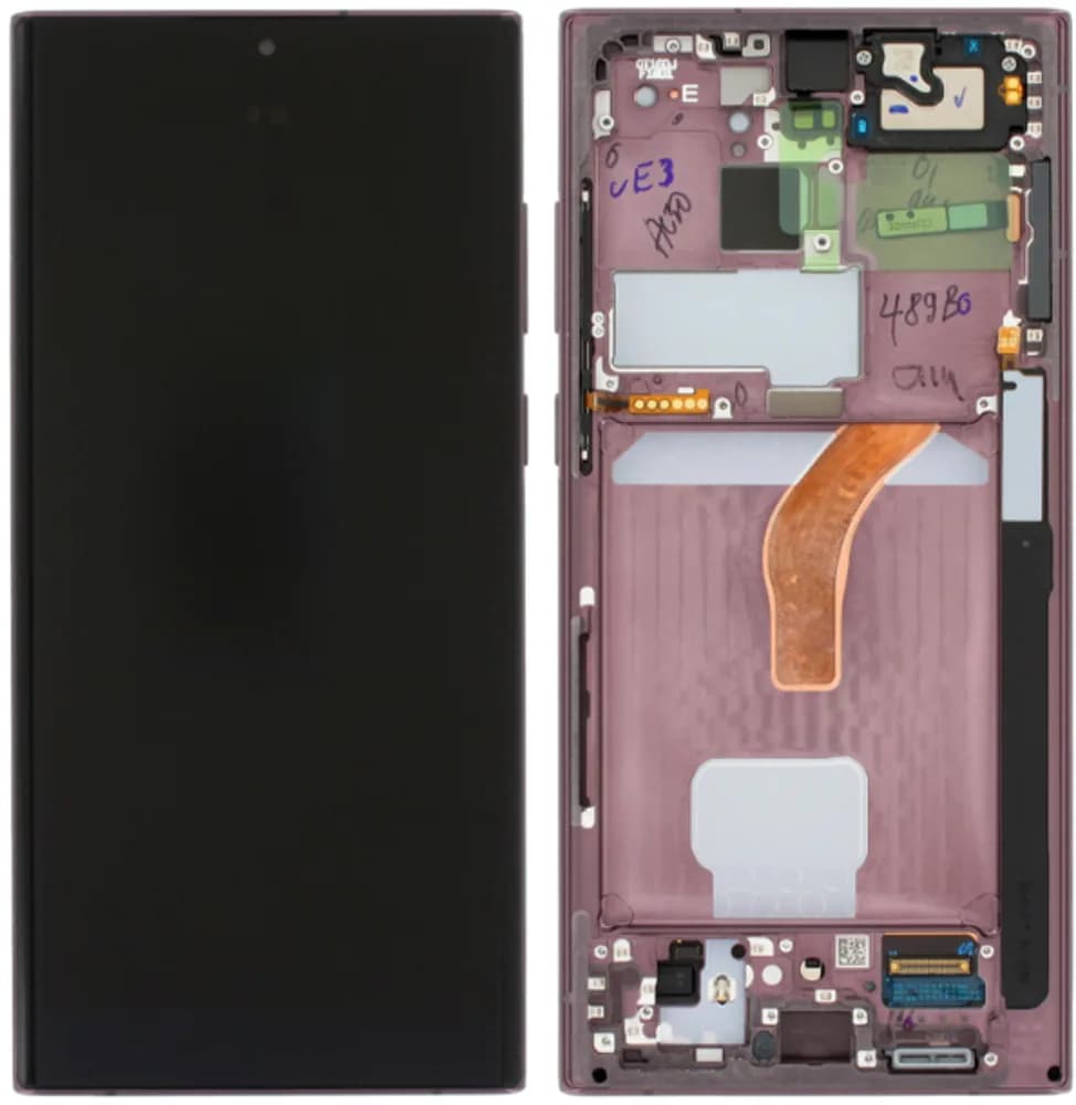 Display Samsung Galaxy S22 Ultra - Original - Burgundy
