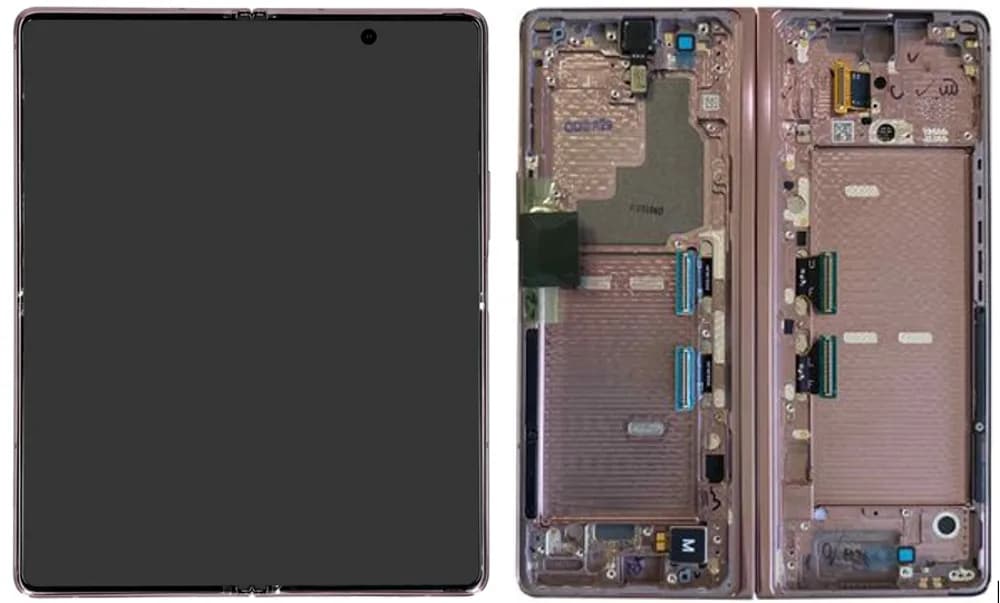 Inner display Samsung Galaxy Z Fold2 (5G) - Original - Bronze (Red Hinge)