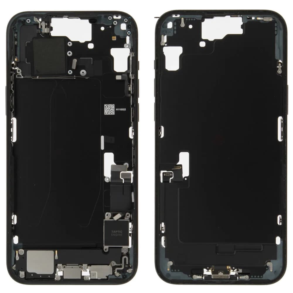 Middle frame incl. small parts iPhone 15 Plus - Pulled A - Black