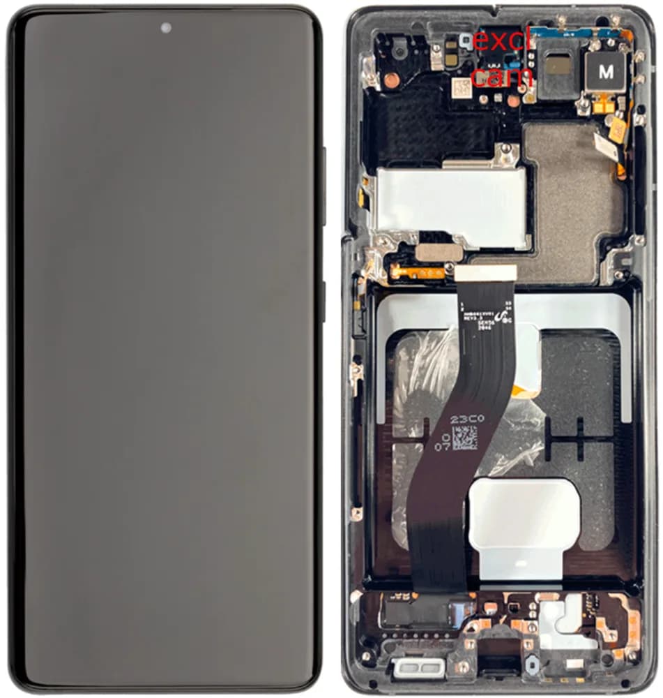 Display without camera Samsung Galaxy S21 Ultra - Original - Phantom Black
