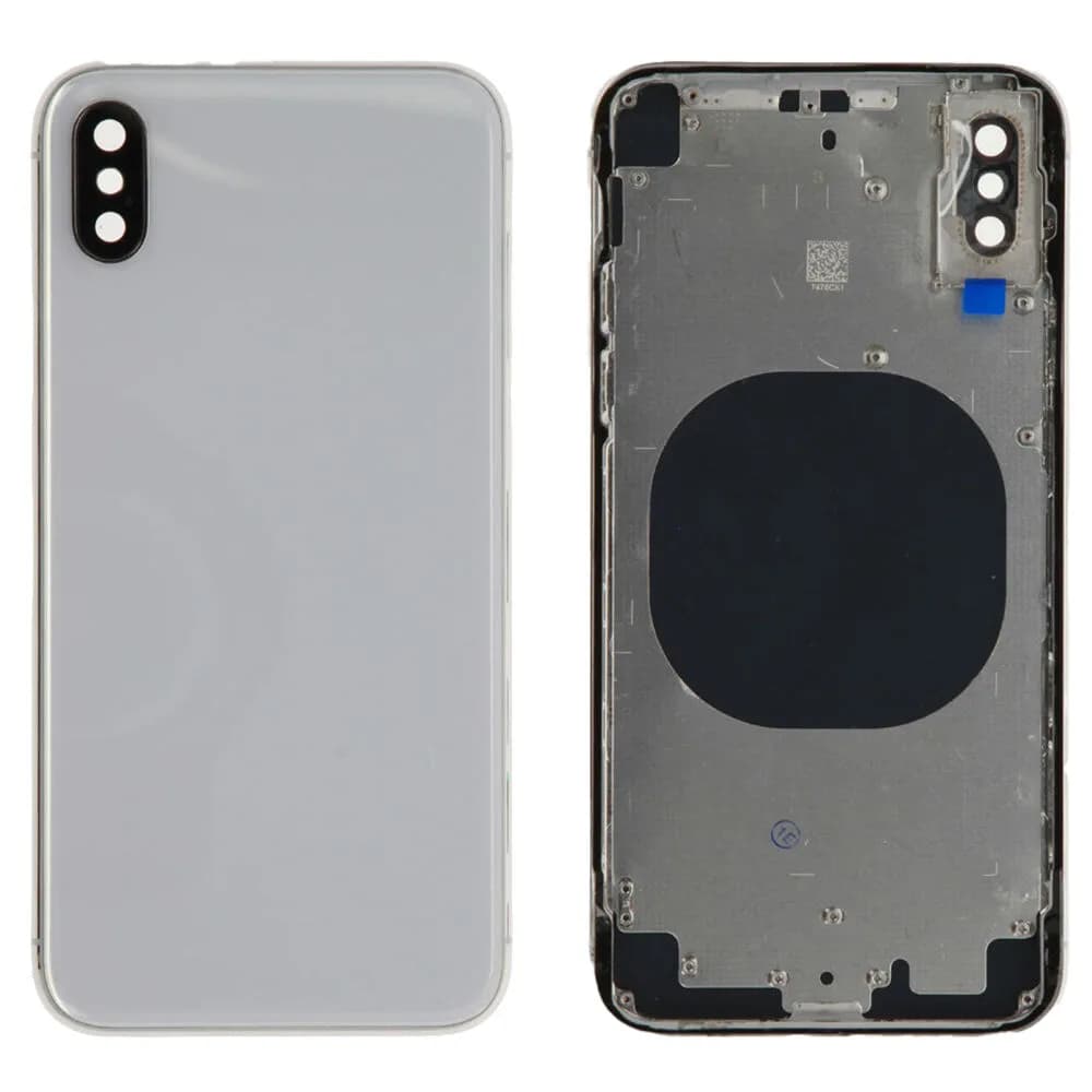 Back glass excl. logo iPhone X - Compatible - Silver