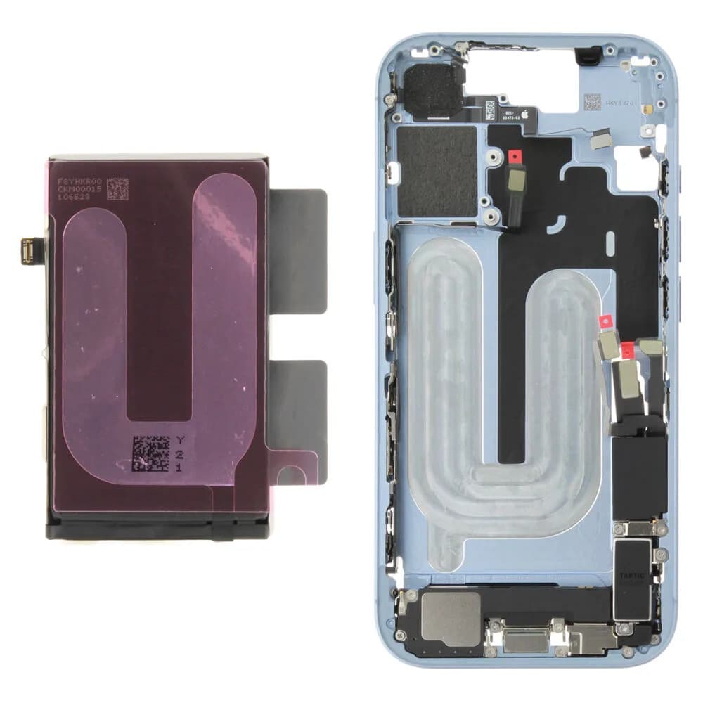 Middle frame incl. battery Apple iPhone 17 - Original - Blue