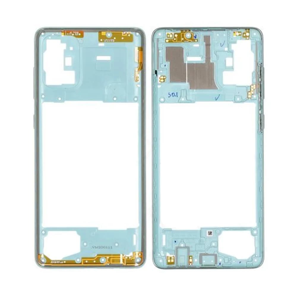 Middle frame Samsung Galaxy A71 - Original - Blue