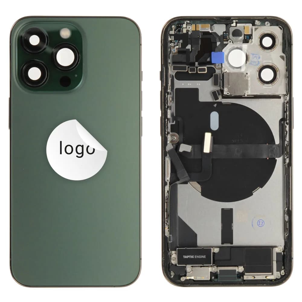 Rear cover incl. small parts iPhone 13 Pro - Pulled C - Alpine Green