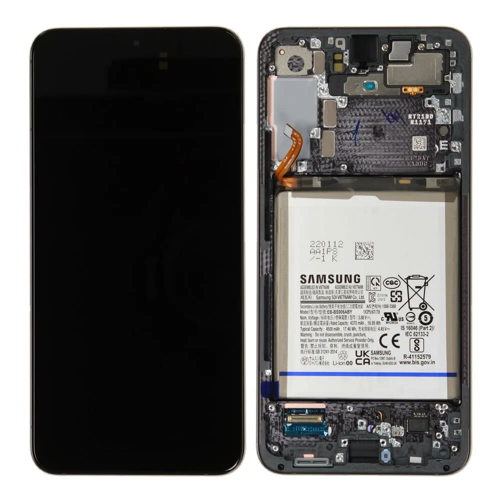 Display incl. battery Samsung Galaxy S22 Plus (5G) - Original - Phantom Black