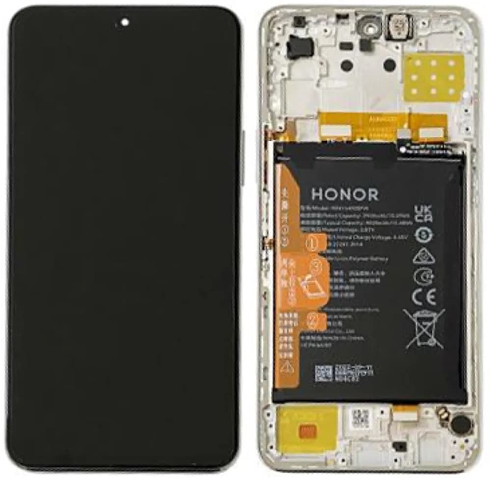 Display incl. frame Honor X8 - Original - Silver