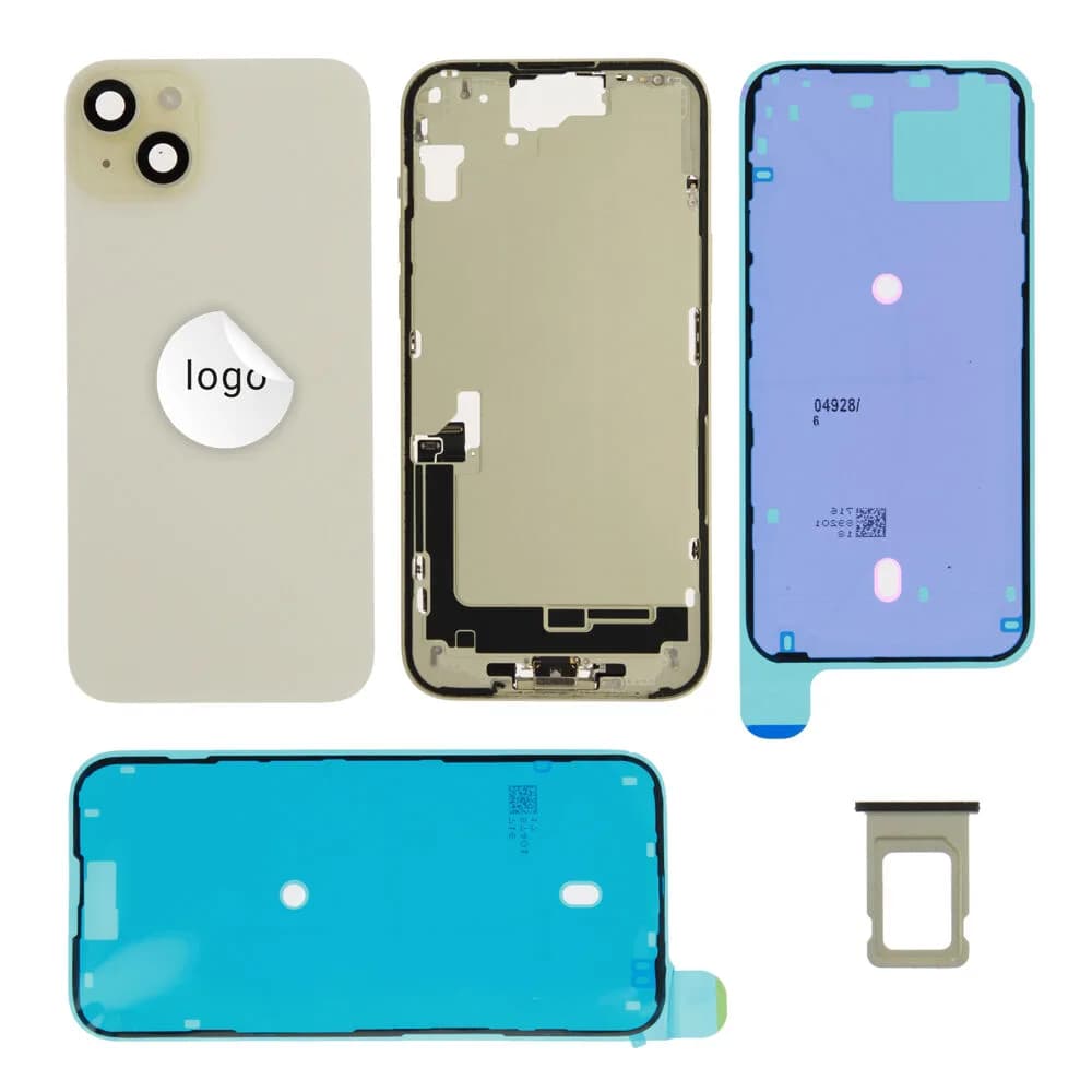 Rear cover incl. small parts iPhone 15 Plus - Pulled (grade C) - Yellow