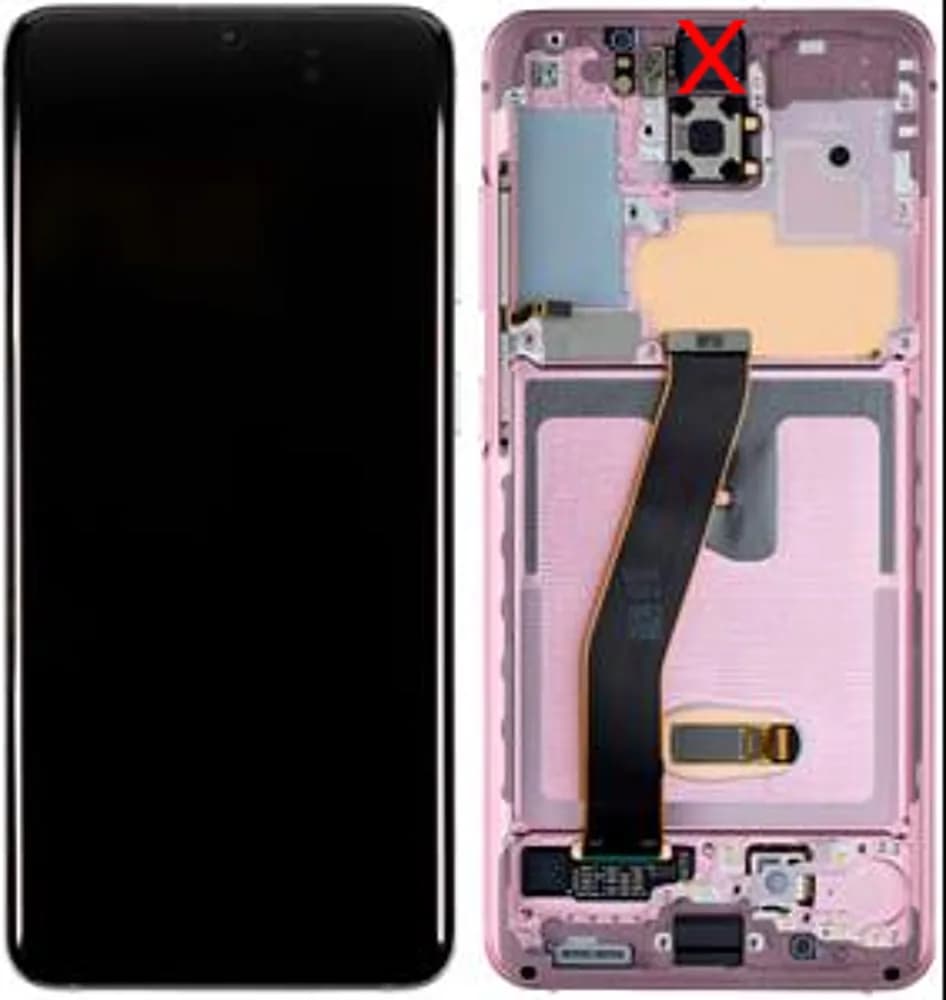 Display excl. camera Samsung Galaxy S20 - Original - Pink