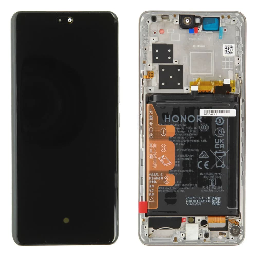 Display incl. frame Honor 200 Pro - Original - White