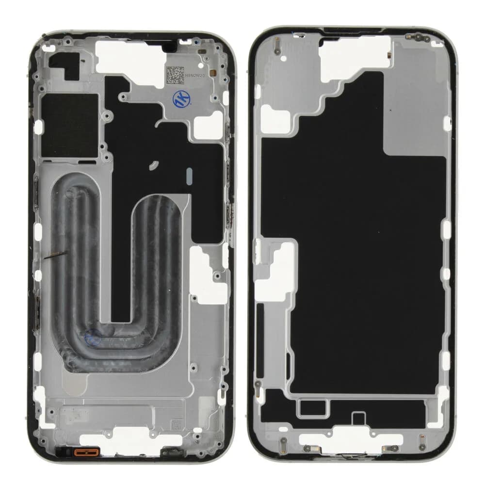 Middle frame iPhone 16 Plus excl. small parts - Pulled A - White