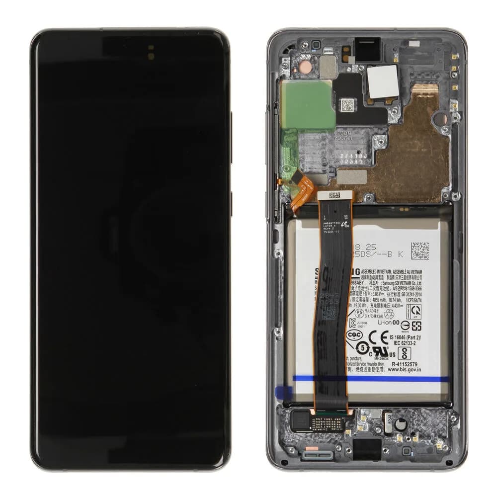Display incl. battery Samsung Galaxy S20 Ultra - Original - Cosmic Grey