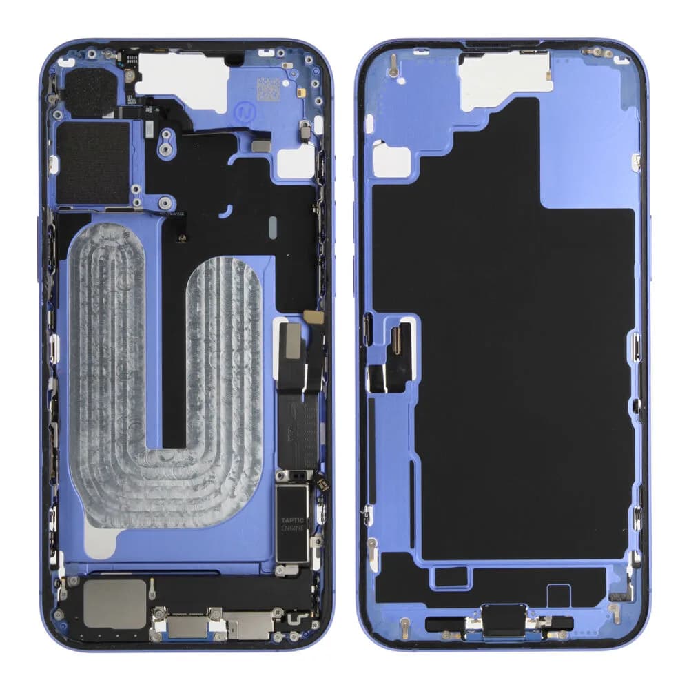 Middle frame iPhone 16 Plus incl. small parts - Pulled A - Blue