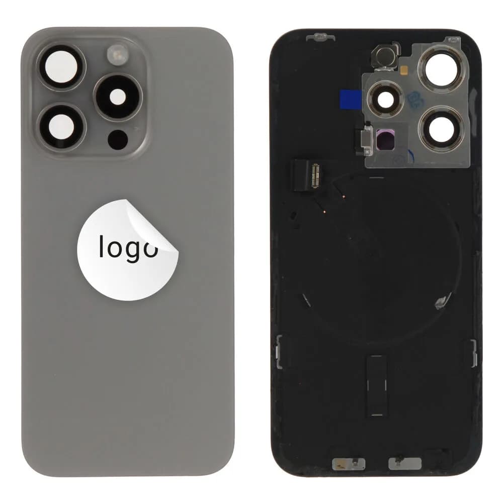 Back glass iPhone 15 Pro - Pulled A - Grey