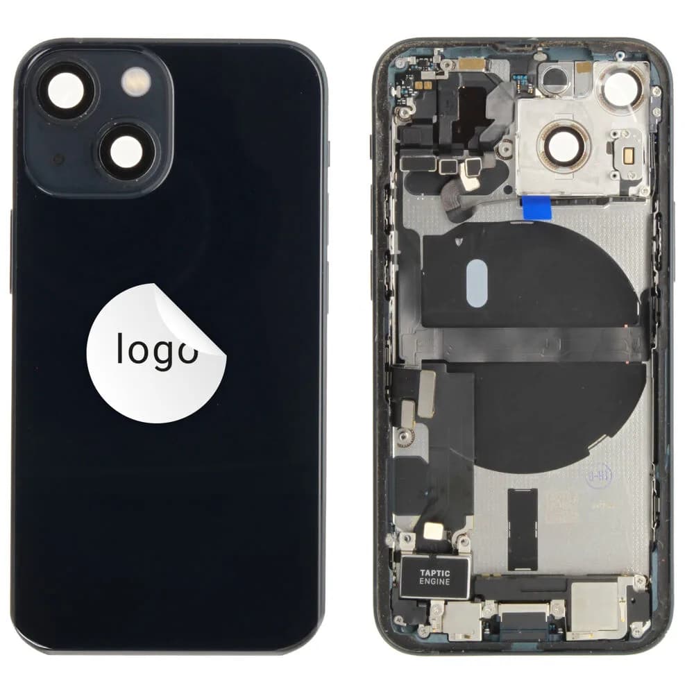 Rear cover incl. small parts iPhone 13 mini - Pulled B - Black